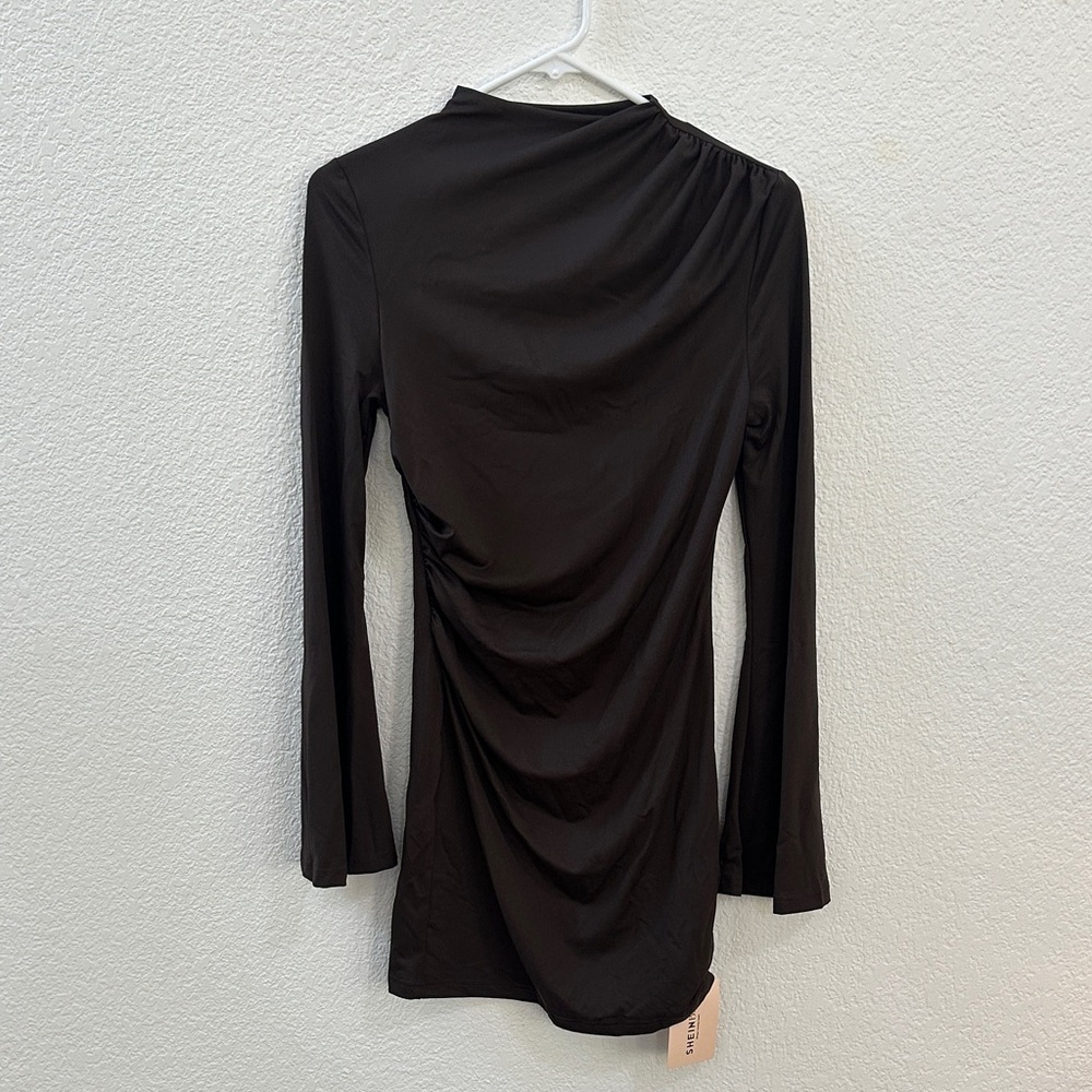 Brown Long Sleeve Dress